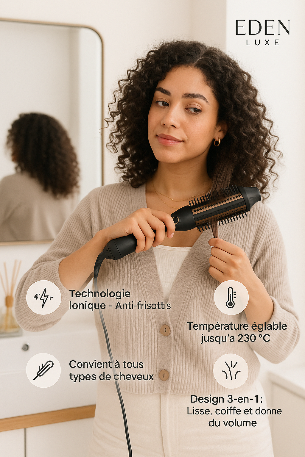 Brosse chauffante